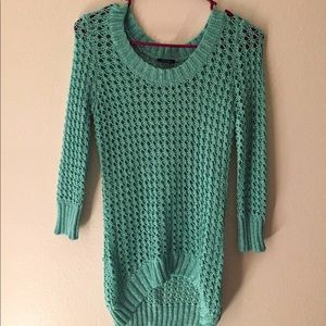 Blue knitted cover up